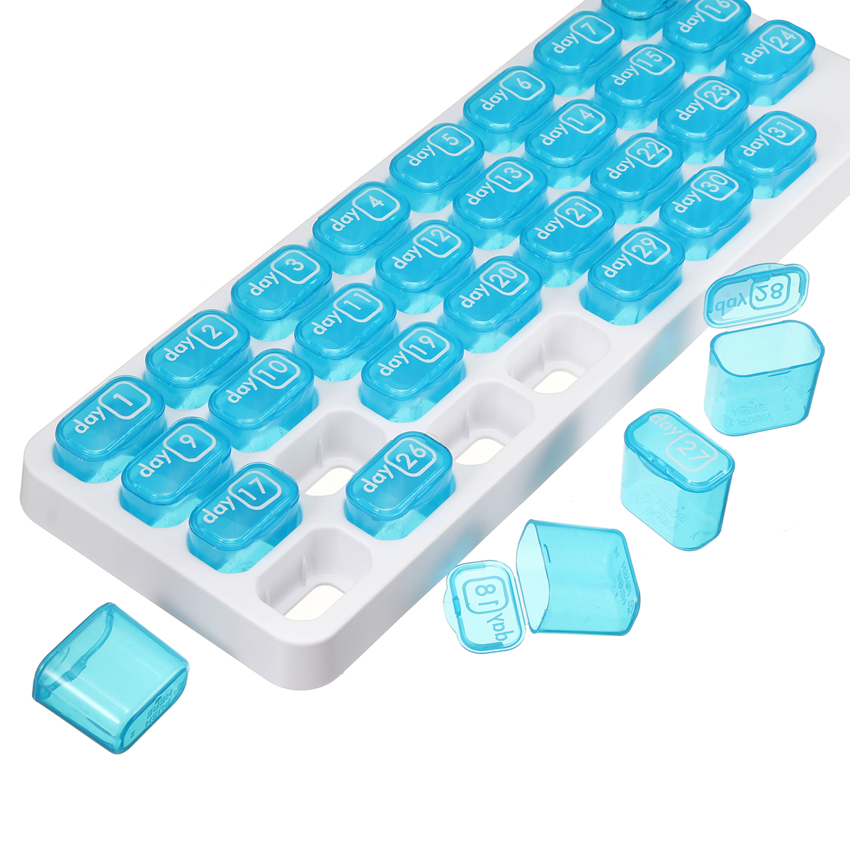 Monthly Pill Organizer 31 Day Pill Organizer with Large Removable