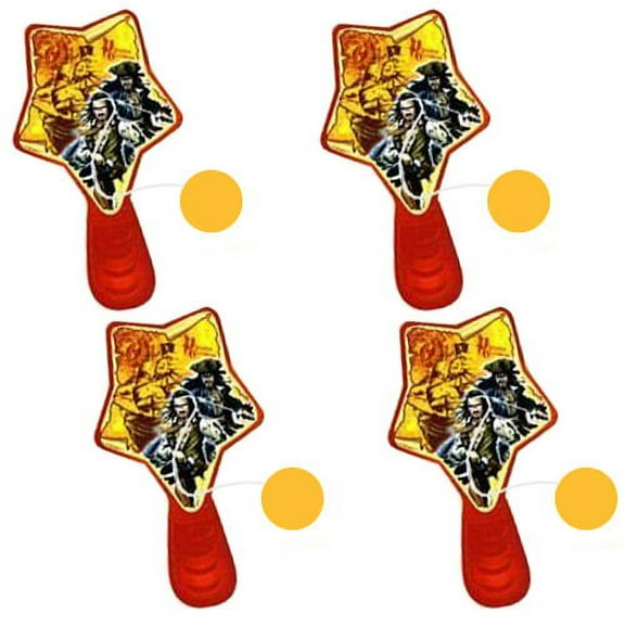 Pirates of the Caribbean Star-Shaped Paddle Balls / Favors (4ct)