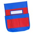 thumbnail image 4 of FashionCha Chair Back Bag with 6 Pockets for Classroom Chairback Organizer for Daycare Home Red Blue, 4 of 9