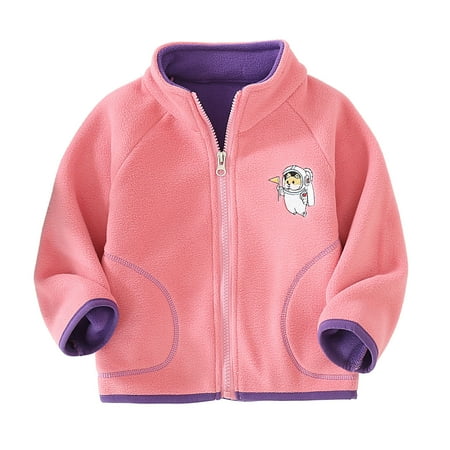 

Youmylove Infant Child Long Sleeve Solid Color Winter Fleece Zippered Coat Jacket Warm Thicken Windproof Infant Leisure Fashion Coats Outwear