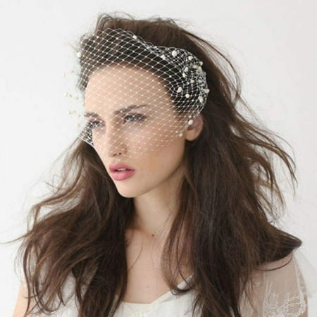 White Pearl Birdcage Veil Wedding Bridal Blusher Veils with Hair Side Comb Hair Styling Accessories for Women and Girls | Walmart Canada White Pearl Birdcage Veil Wedding Bridal Blusher Veils with Hair Side Comb Hair Styling Accessories for Women and Girls | Walmart Canada