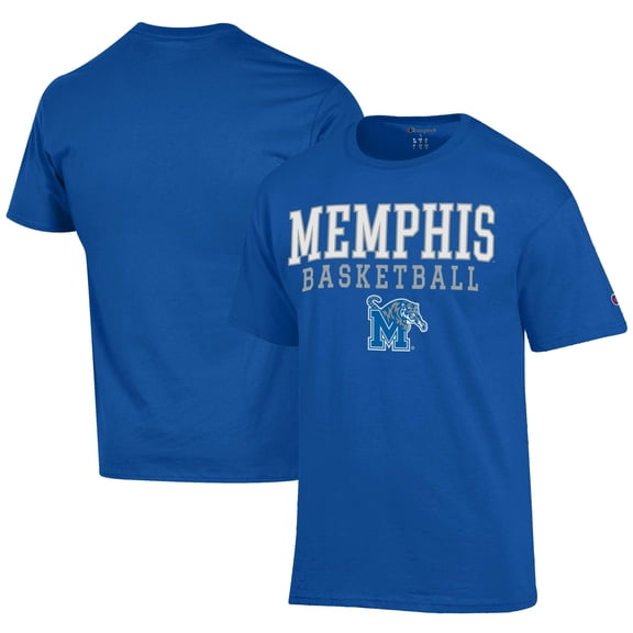 Men's Champion Royal Memphis Tigers Icon Logo Basketball Jersey T-Shirt