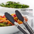 thumbnail image 3 of KitchenAid Stainless Steel 9in Kitchen Cooking and Serving Food Tongs, Black, 3 of 11