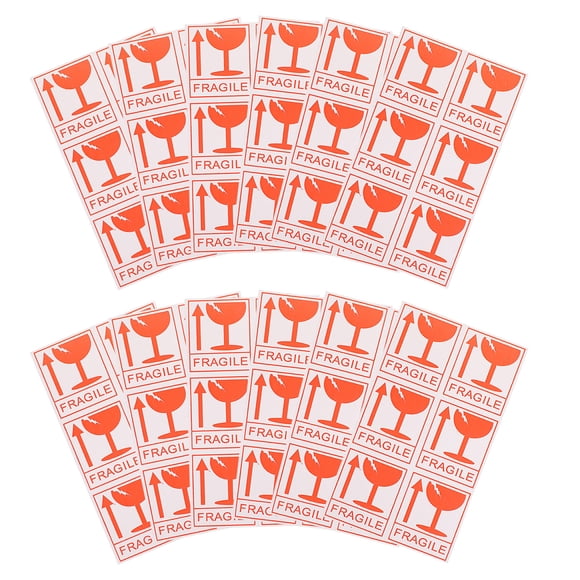 Houderco 258Ud Pegatinas De Para Cajas Y Paquetes Con Adhesión Segura Y Color Rojo