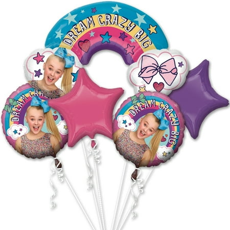 Newborn Boy Balloons Bouquet - Jojo Siwa Foil Balloon Bouquet