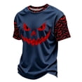 thumbnail image 6 of DORKASM Halloween Shirts for Men Round Neck Spooky Plus Size Shirts Short Sleeve Skeleton Pumpkin Vacation Blouse Ghost Graphic 2026 Basic T-Shirt Navy L, 6 of 7