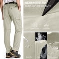 thumbnail image 5 of POENTAB Mens Convertible Hiking Pants Quick Dry Zip Off Cargo Pants Fishing Travel Parachute Safari Casual Work Sweatpants with Belt, 5 of 9