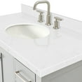 thumbnail image 5 of Ariel Cambridge 42 Inch Single Oval Sink Bathroom Vanity With Carrara White Quartz Countertop 1.5 Edge In Grey, 5 of 10