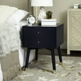 thumbnail image 4 of SAFAVIEH Lyla Mid-Century Retro Gold Cap Nightstand Navy / Gold, 4 of 12