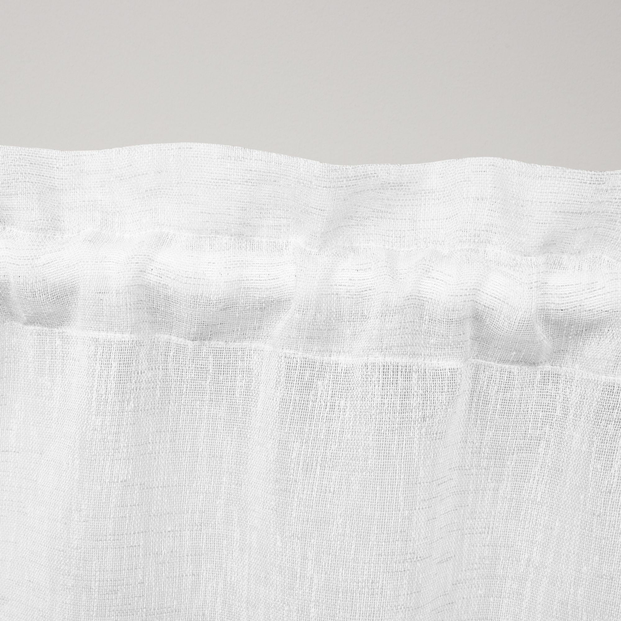 Exclusive Home Curtains Belgian Tailored Sheer Rod Pocket Valance, 54x16, White