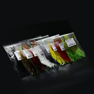 Craft Feathers,8colors Assorted Rooster Saddle Hackle for Streamer& Flies Hybrid Fly Tying Hackle Feather,DIY Craft Supplies for Feather Decor Hand Selected，80pcs