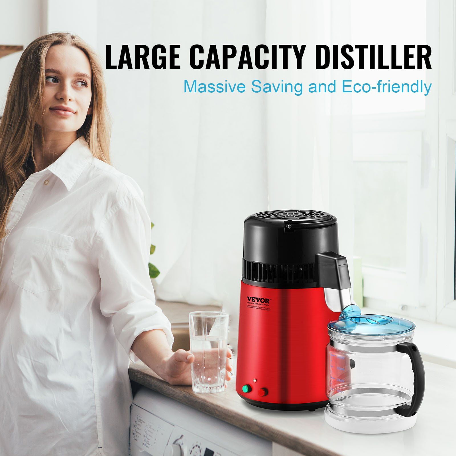 Megahome Stainless Steel Water Distiller - Glass Collection