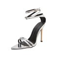 thumbnail image 2 of Zapatos de mujer Correas cruzadas casuales Hebilla Tacones súper altos Punta estrecha Sandalias de color sólido Stilettos Wmkox8yii hfjk3925, 2 of 9