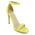 thumbnail image 4 of Delicious Shoes Women Ankle Strap Stiletto High Heel Open Toe Formal/Casual Dress Sandal JAIDEN-S Yellow Patent 9, 4 of 5