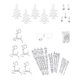 thumbnail image 1 of Carámbano navideño, , decoración navideña con borde de cuerda, adorno navideño transparente decorativo para suministros de fiesta y , Estilo b Hugo Colgante colgante, 1 of 10