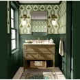 thumbnail image 2 of S4Sassy Modern Tribal Leaf Motif Wallpaper Green Walls Covering, 25" x 120" Self-Adhesive Vinyl Wall Paper, Decorative Wallwrap, Easy DIY Wall Covering For Bedroom, Cabinets, Living Spaces, 2 of 9