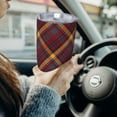 thumbnail image 6 of Haiem Buffalo Check Plaid Printed 20oz Straight Skinny Car Cups With Insulated Cup Sleeve Portable Handle, Sports Travel Coffee Mug, Stainless Steel, Insulated-Without Straw, 6 of 8