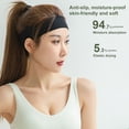 thumbnail image 6 of vnanda Yoga Headband Unisex Solid Color Moisture-wicking Sweatband High Elastic Sports Headband for Tennis Basketball Yoga More, 6 of 8