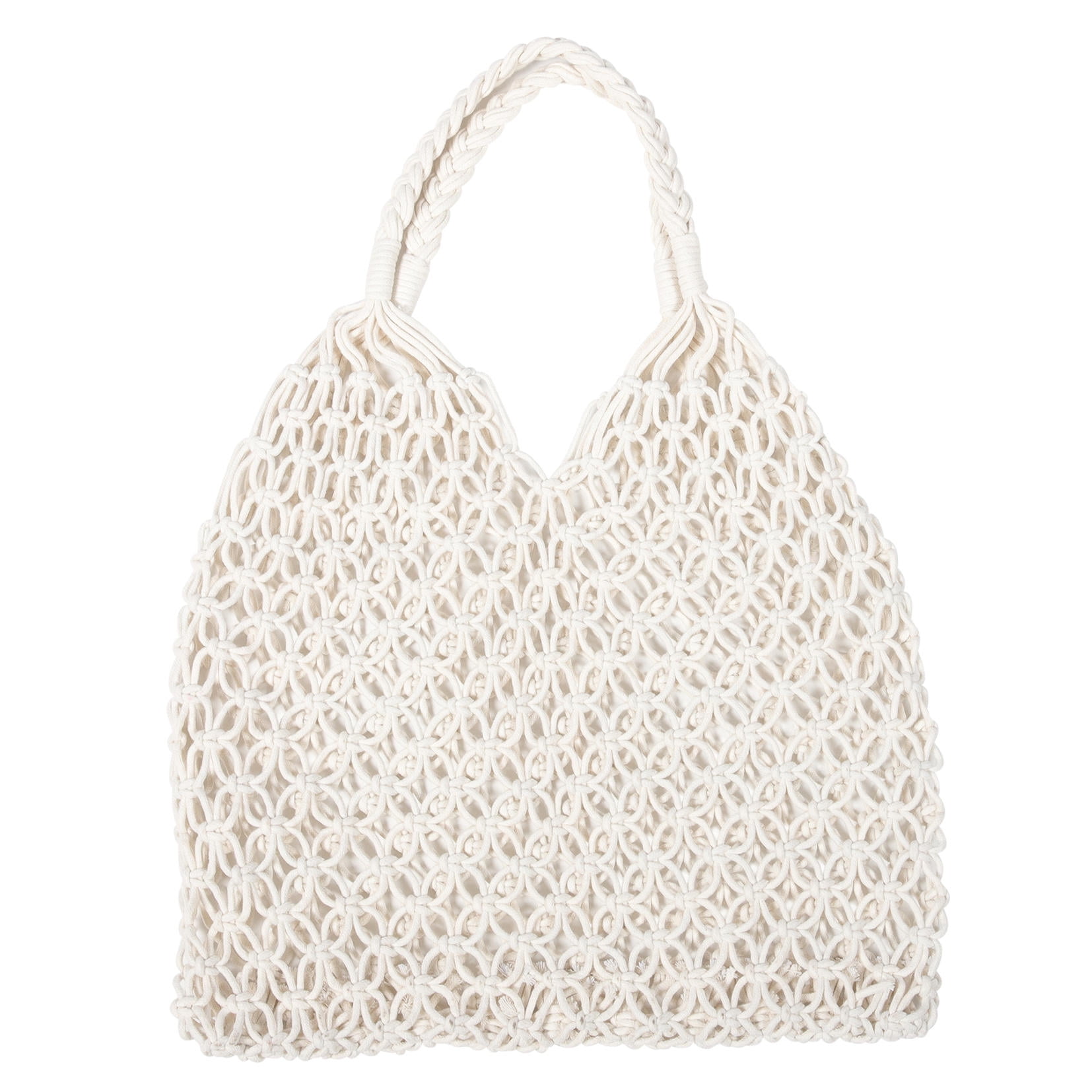 Masteelf Woven Straw Beach Bag Crochet Knitted Shoulder Tote for Shopping and Daily Use