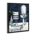 thumbnail image 3 of Stupell Industries Blue Bath Floral Scene Black Framed Floater Canvas Wall Art design by Kim Allen, 31 x 25, 3 of 9