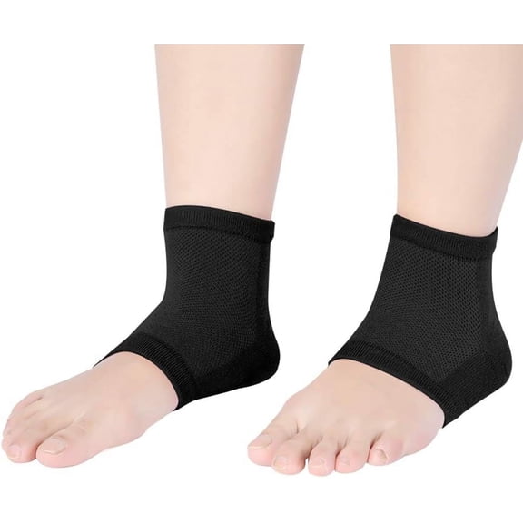 1 Pair Gel Heel Sock Soft Ventilate Foot Care Socks Open Toe Socks For Dry Hard Cracked Skin Moisturizing Heel Sleeves Day Night Care Skin(#1)