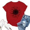 thumbnail image 2 of Sgkm T Shirts For Women Sunflower Graphic Tees Shirts Casual Cute Short Sleeve Tops, 2 of 7