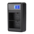 thumbnail image 3 of Herwey E6 Camera Battery Charger Mini USB Dual Slot With LCD Display For 60D 70D 5DII, 3 of 8