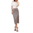thumbnail image 2 of Lovito Casual Leopard Print Split Fork Skirt, 2 of 5