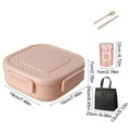 thumbnail image 3 of TIMIFIS Plasti C Lunch Bo X Set, Kitchen Appliances Lunch Box Set Lunch Box Tableware Breakfast Cup Insulation Bag Microwaveable Lunch Box Square Compartment Lunch Box Fruit Box, 3 of 6
