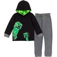thumbnail image 1 of Sudadera con capucha y pantalones Outfit Minecraft Creeper Big Boys 10-12, 1 of 8