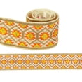 thumbnail image 1 of IBA Indianbeautifulart Golden Zari With Orange, Yellow & Brown Thread Dupion&nbsp;Trimming&nbsp;for Sewing 1 Inch Wide DIY Craft by 3 Yard Border Lace Tape&nbsp;Trim, 1 of 7