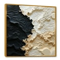 thumbnail image 2 of Designart "Abstract Ivory And Ebony Fluid Art" Coastal Floater Framed Wall Decor, 2 of 5