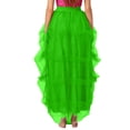 thumbnail image 6 of QHFBli Women Maxi Tulle Skirts Floor Length Layered A Line Elastic High Waist Split Long Tutu Puffy Mesh Tiered Skirt, 6 of 6