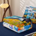 thumbnail image 5 of jejeloiu Cute Puffin Zipper Twin Comforter Sets with Fitted Sheet and 2 Pillowcases Kids,Watercolor Seaside Floral Balloon Party Zipper Bedding Set For Girls,Reversible,4-Piece, 5 of 7