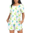 thumbnail image 4 of joogoo Women's Pajama Set Pickle Balls Short Sleepwear Loungewear with Pockets XL, 4 of 7