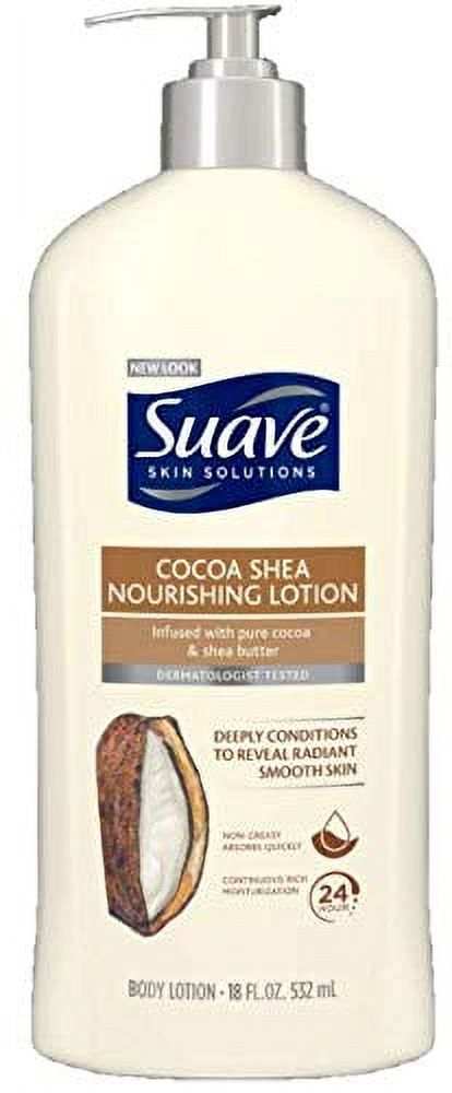 Suave Skin Solutions Body Lotion, Smoothing with Cocoa Butter and Shea 18 oz - image 3 of 4