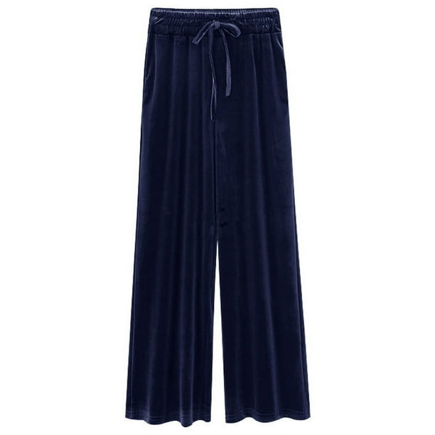 Pantalones anchos de terciopelo dorado para mujer, pantalones holgados de talle alto de talla grande para mujer, pantalones casuales ajustados Jin Fat Sister 200