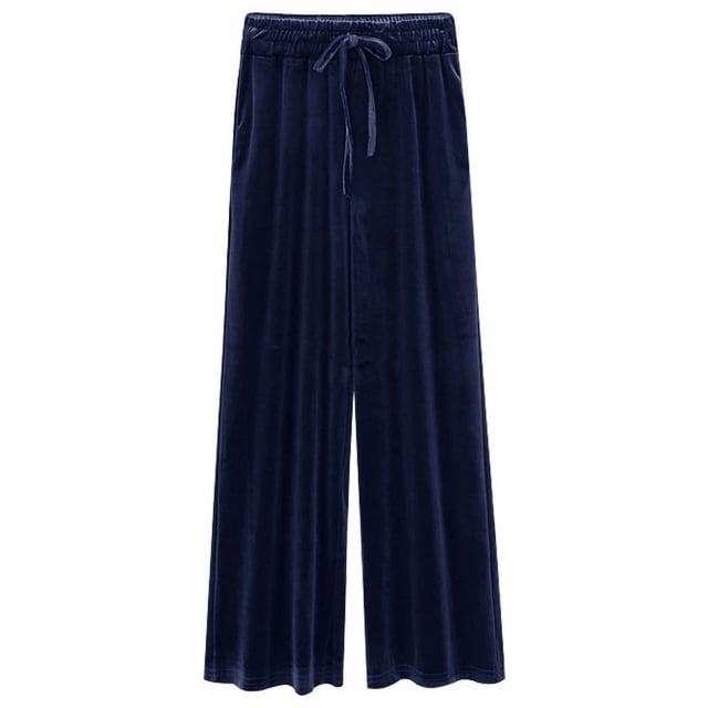 Pantalones anchos de terciopelo dorado para mujer, pantalones holgados de talle alto de talla grande para mujer, pantalones casuales ajustados Jin Fat Sister 200
