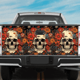 thumbnail image 2 of Lotusprinthandmade Floral Skull Tailgate Wrap 2 Sizes 26"x66", 2 of 4