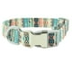 thumbnail image 1 of Collar para perro Dinheiro con hebilla de metal, collar ajustable con estampado floral Paisley verde, 1 of 5