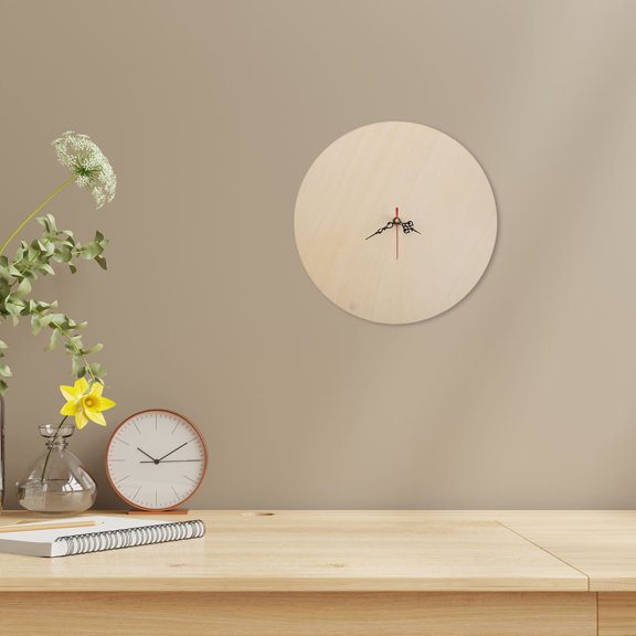 ETEREAUTY Blank Light Brown Wood Clock Dial for DIY Wall and Desk Clocks