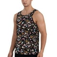 thumbnail image 2 of Uemuo Daisies Flowers Pattern Men's Muscle Shirts Sleeveless Dry Fit Gym Workout Tank Top Lightweight Sports Tank Top Beach Tank Top, Loose-fit Sleeveless Shirt-3X-Large, 2 of 7