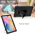 thumbnail image 4 of Galaxy Tab A7 10.4" Case SM-T500 T505, Alltyech Hybrid Dual Layers Kickstand Shockproof Drop Protection Rugged Kids Friendly Case Cover for Samsung Galaxy Tab A7 10.4" T500 2020, Black, 4 of 5