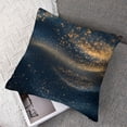 thumbnail image 7 of Acheng Gold and Blue Abstract Art Short Plush Pillowcase Set of 2 White, 7 of 7