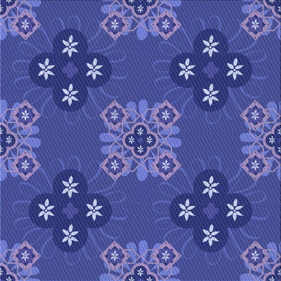 Ahgly Company Indoor Square Patterned Light Slate Blue Area Rugs, 5' Square