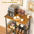 thumbnail image 3 of Farmhouse Corner Coffee Bar Cabinet Station,,Rustic Brown, 3 of 7