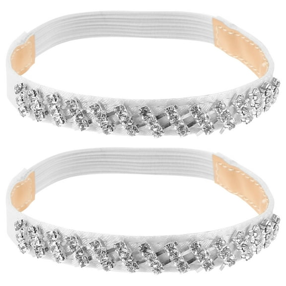 FRCOLOR 1 Pair Heel Strap Rhinestone Elastic Shoe Ankle Straps Detachable Shoe Strap Band