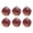 Red, variant on Haute Decor Jingle Bell Ball Ornaments, 3.35-inch Diameter, 6-Pack (Silver)