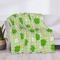 thumbnail image 3 of Honeii St Patrick's Day11 print throw blanket, crafted from cozy cotton flannel, offers versatile home decor as a bedding suitable for all seasons.-50"x40", 3 of 6
