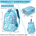thumbnail image 2 of Mochila BLUEFAIRY para niñas con lonchera para niños de 4 a 12 años, color azul, 2 of 9